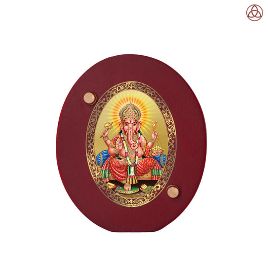 Ganesha Car Dashboard & Tabletop Photo Frame in 24K gold plated royal foil