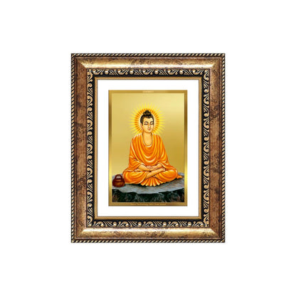 Diviniti 24K Gold Plated Buddha (Classic) Divine Wall and Table Top Frame for Home Mandir & Office Decor | Luxury Spiritual Gift