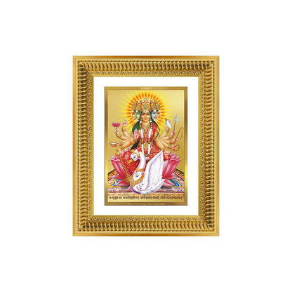 Diviniti 24K Gold Plated Gayatri Maa (Classic) Divine Wall Frame for Home Mandir & Office Decor | Luxury Spiritual Gift