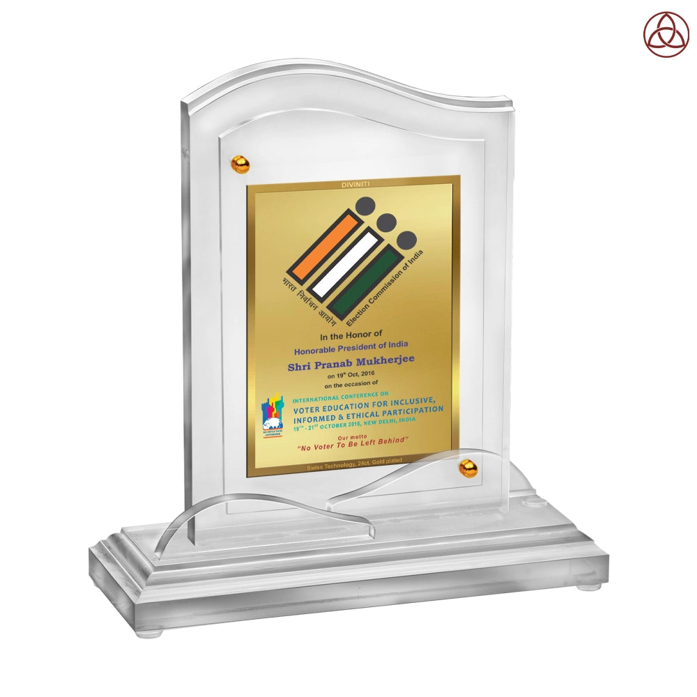 Acrylic Trophy Award | Congratulations Trophy For Celebrations, Ceremony, Events & Functions- Size 3