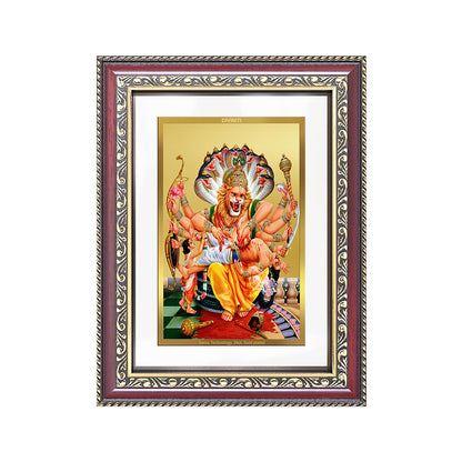 Diviniti 24K Gold Plated Narasimha (Classic) Divine Wall Frame for Home Mandir & Office Decor | Luxury Spiritual Gift