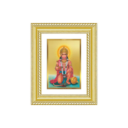 Diviniti 24K Gold Plated Ashirwad Hanuman (Classic) Divine Wall and Table Top Frame for Home Mandir & Office Decor | Luxury Spiritual Gift