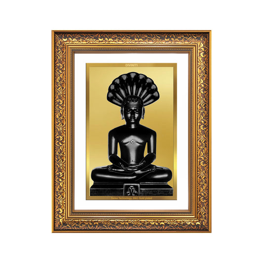 Lord Parshvanatha | 23rd Jain Tirthankara Wall Mount Photo Frame in 24K Gold Plated Foil