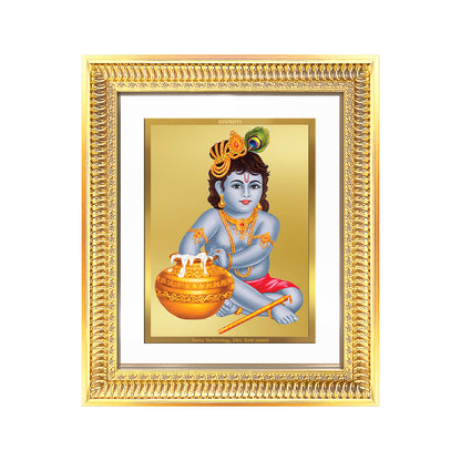 Diviniti 24K Gold Plated Bal Gopal Divine Wall Frame for Home Mandir & Office Decor | Luxury Spiritual Gift