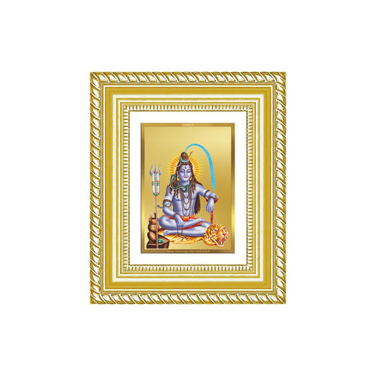 Diviniti 24K Gold Plated Shiva Divine Table Top Frame for Home Mandir & Office Decor | Luxury Spiritual Gift