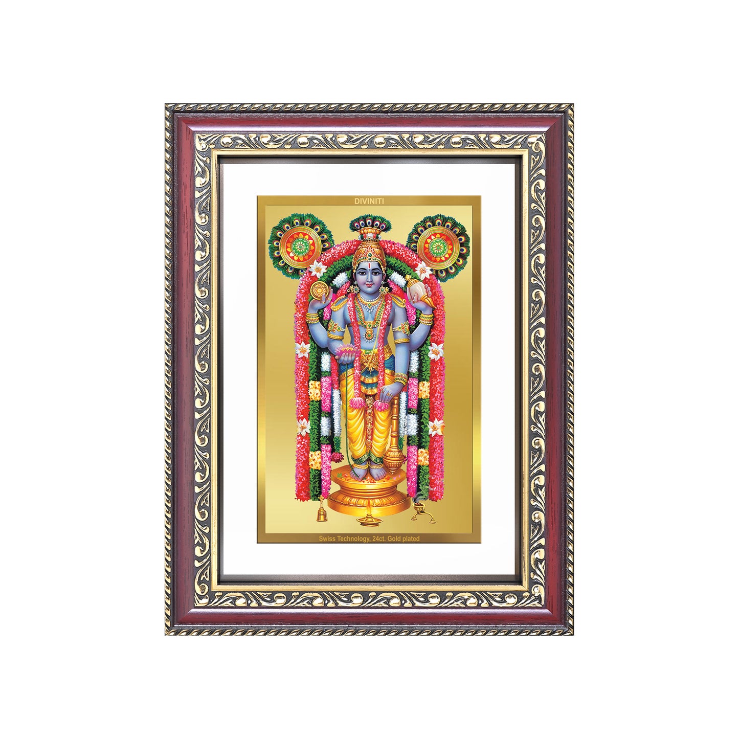 Diviniti 24K Gold Plated Guru Vayurappan (Classic) Sacred Sikh Wall Frame for Home Decor & Office Ambiance | Premium Spiritual Gift