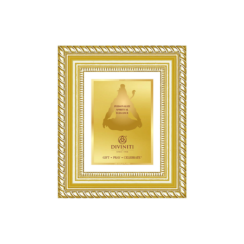 Diviniti Double Glass Frame Personalised Tabletop Photo Frame in 24K Gold Plated Foil