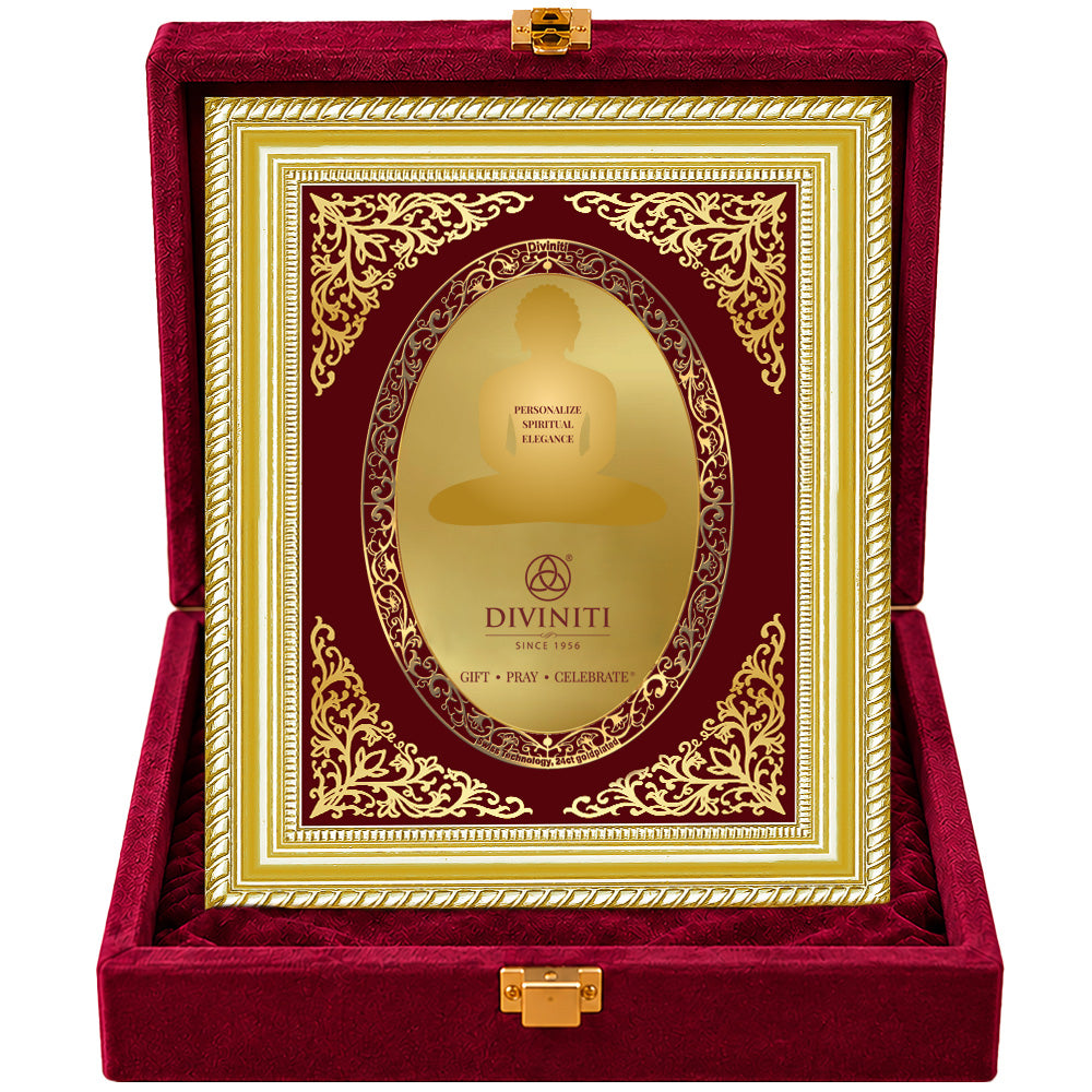 24K Gold-Plated Personalized Frame | Premium Gift Box | 35x27 CM