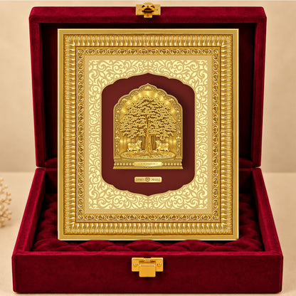 24K Gold-Plated Kalpavriksha Frame | Premium Gift Box | 35x30 CM