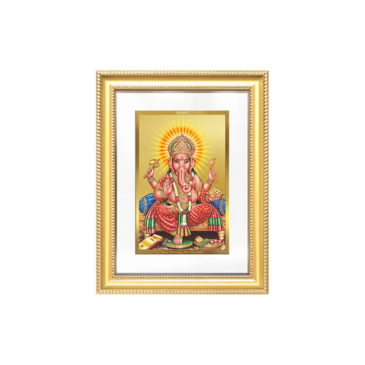 Diviniti 24K Gold Plated Ganesha (Classic) Divine Wall Frame for Home Mandir & Office Decor | Luxury Spiritual Gift