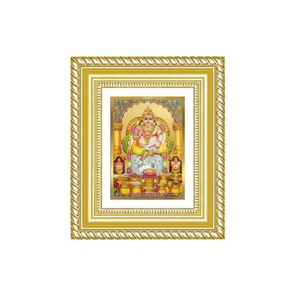 Diviniti 24K Gold Plated Kuber Divine Table Top Frame for Home Mandir & Office Decor | Luxury Spiritual Gift