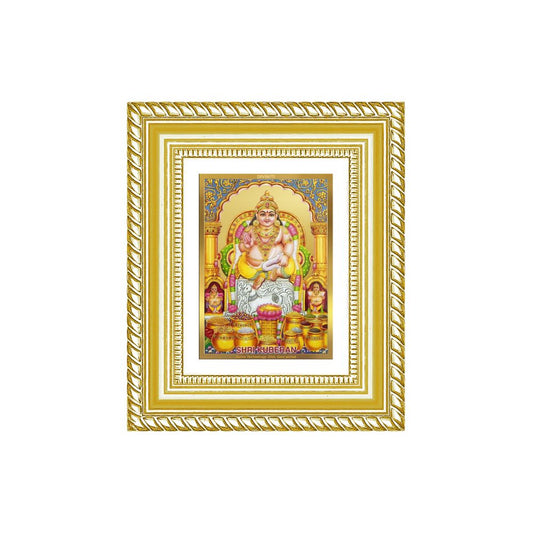 Diviniti 24K Gold Plated Kuber Divine Table Top Frame for Home Mandir & Office Decor | Luxury Spiritual Gift