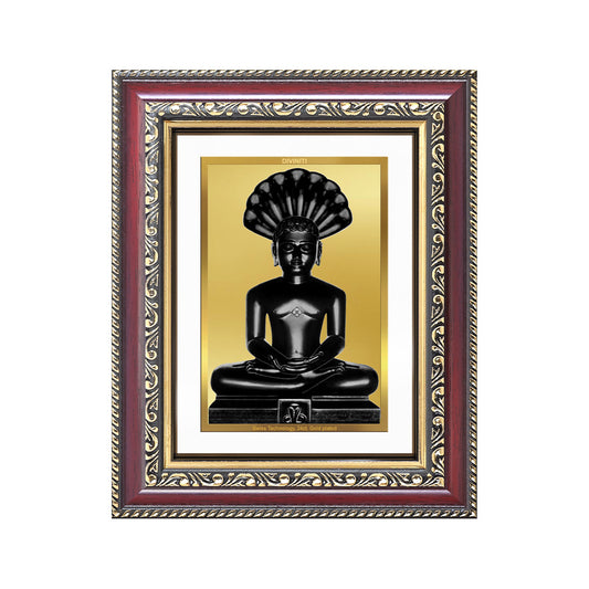 Diviniti 24K Gold Plated Parshvanath (Classic) Divine Wall and Table Top Frame for Home Mandir & Office Decor | Luxury Spiritual Gift