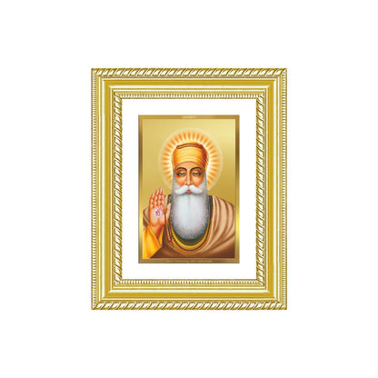 Diviniti 24K Gold Plated Guru Nanak Dev Ji (Classic) Sacred Sikh Wall and Table Top Frame for Home Decor & Office Ambiance | Premium Spiritual Gift