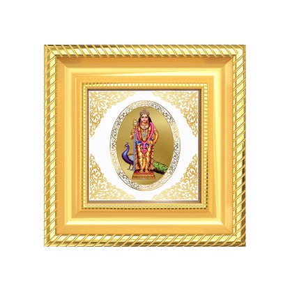 Lord Murugan | Divine Kartikeya Royal Tabletop Photo Frame in 24K Gold Plated Foil