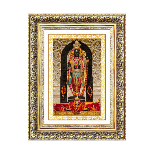 Diviniti 24K Gold Plated Ram Lalla (Classic) Divine Wall Frame for Home Mandir & Office Decor | Luxury Spiritual Gift