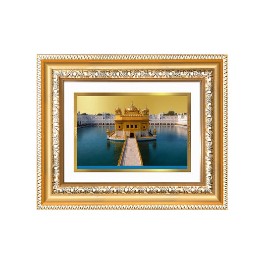Diviniti 24K Gold Plated Golden Temple (Classic) Divine Wall and Table Top Frame for Home Mandir & Office Decor | Luxury Spiritual Gift