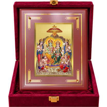 24K Gold-Plated Ram Darbar MDF Frame | Premium Gift Box | 27x35 CM