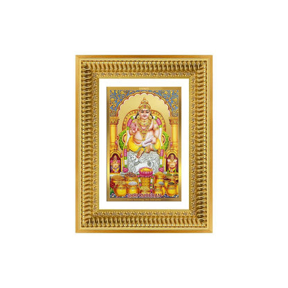 Diviniti 24K Gold Plated Kuber (Classic) Divine Wall Frame for Home Mandir & Office Decor | Luxury Spiritual Gift