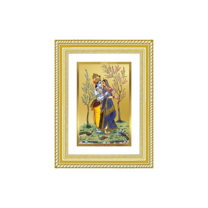 Diviniti 24K Gold Plated Radha Krishna (Classic) Divine Wall Frame for Home Mandir & Office Decor | Luxury Spiritual Gift