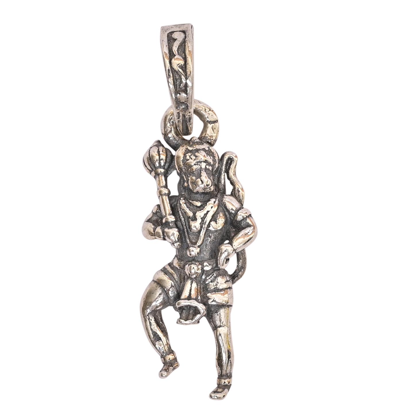 925 Pure Silver Hanuman Standing Pendant for Men, Women & Kids Divine God Pendant for Birthday, Anniversary, Special Occasion Gift (2x0.9 cm, 3g)
