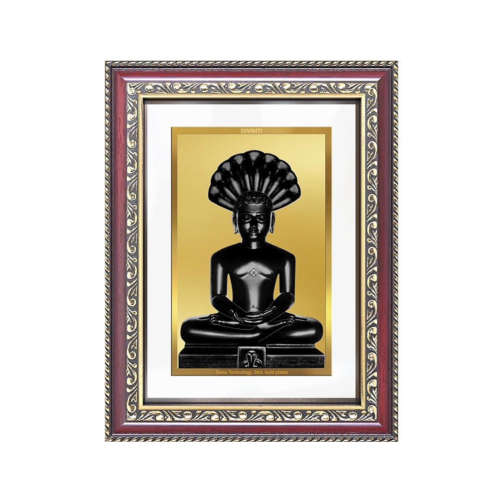 Diviniti 24K Gold Plated Parshvanath (Classic) Divine Wall Frame for Home Mandir & Office Decor | Luxury Spiritual Gift