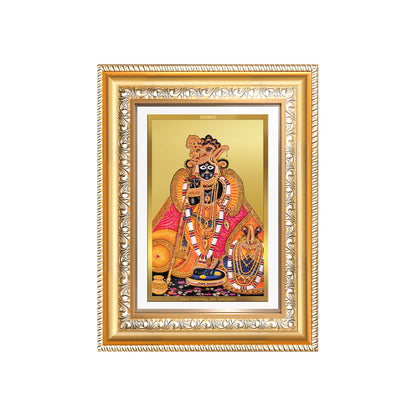 Diviniti 24K Gold Plated Banke Bihari Ji (Classic) Divine Wall Frame for Home Mandir & Office Decor | Luxury Spiritual Gift
