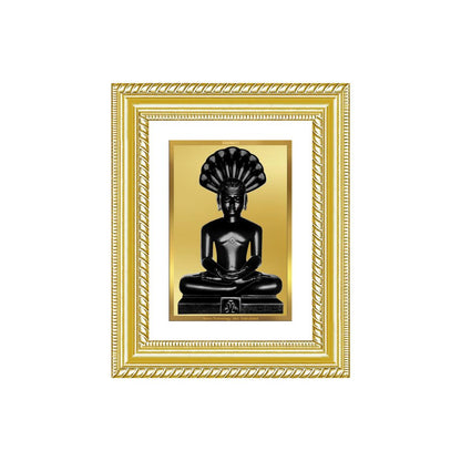 Diviniti 24K Gold Plated Parshvanath (Classic) Divine Wall and Table Top Frame for Home Mandir & Office Decor | Luxury Spiritual Gift