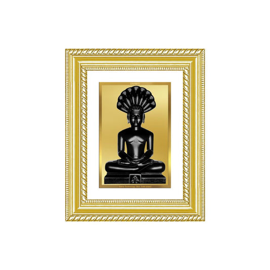 Diviniti 24K Gold Plated Parshvanath (Classic) Divine Wall and Table Top Frame for Home Mandir & Office Decor | Luxury Spiritual Gift
