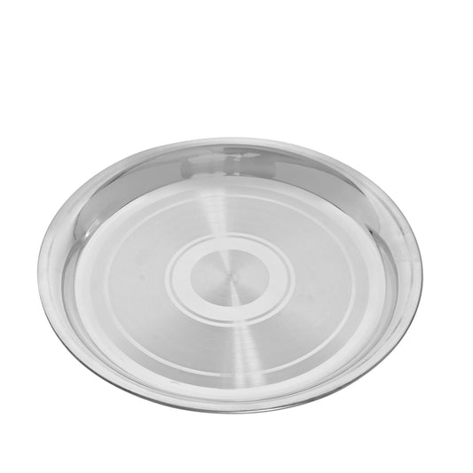 925 Pure Silver Thali Exquisite Elegance for Every Occasion for Home & Office Décor, Puja Room Diwali Gift (201g)