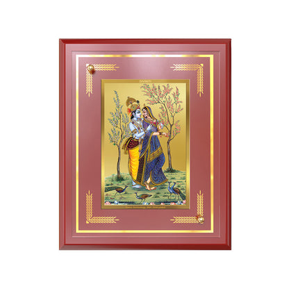 Diviniti 24K Gold Plated Radha Krishna Blessing Tabletop Photo Frame | Love, Devotion & Divine Grace