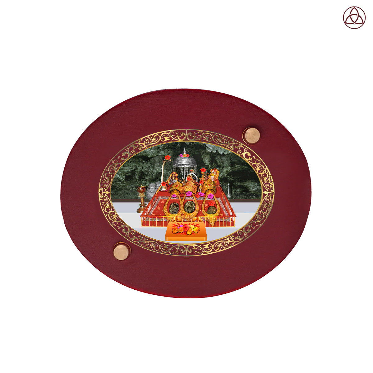 Mata Ka Darbar Car Dashboard & Tabletop Photo Frame in 24K gold plated royal foil