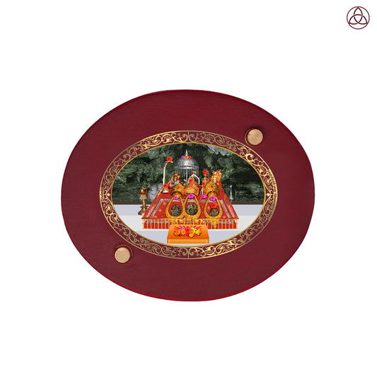 Mata Ka Darbar Car Dashboard & Tabletop Photo Frame in 24K gold plated royal foil