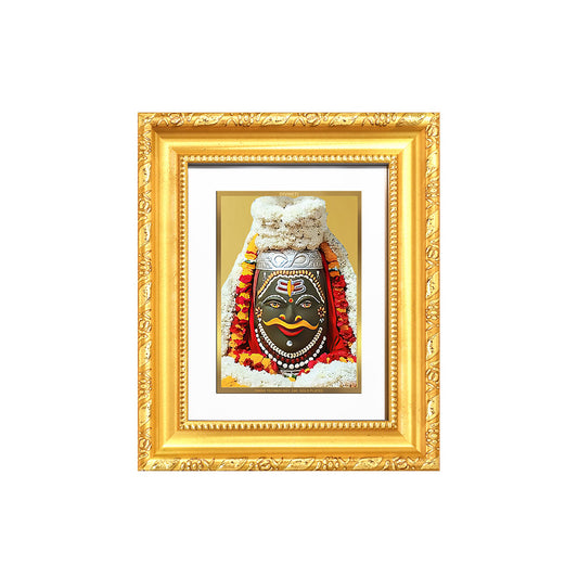 Diviniti 24K Gold Plated Mahakaleshwar |Divine Table Top Frame for Home Mandir & Office Decor | Luxury Spiritual Gift
