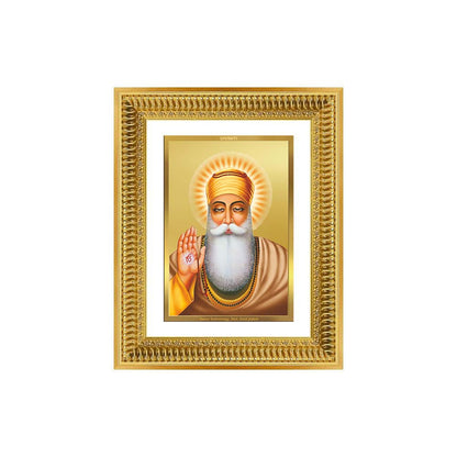 Diviniti 24K Gold Plated Guru Nanak Dev Ji (Classic) Sacred Sikh Wall Frame for Home Decor & Office Ambiance | Premium Spiritual Gift