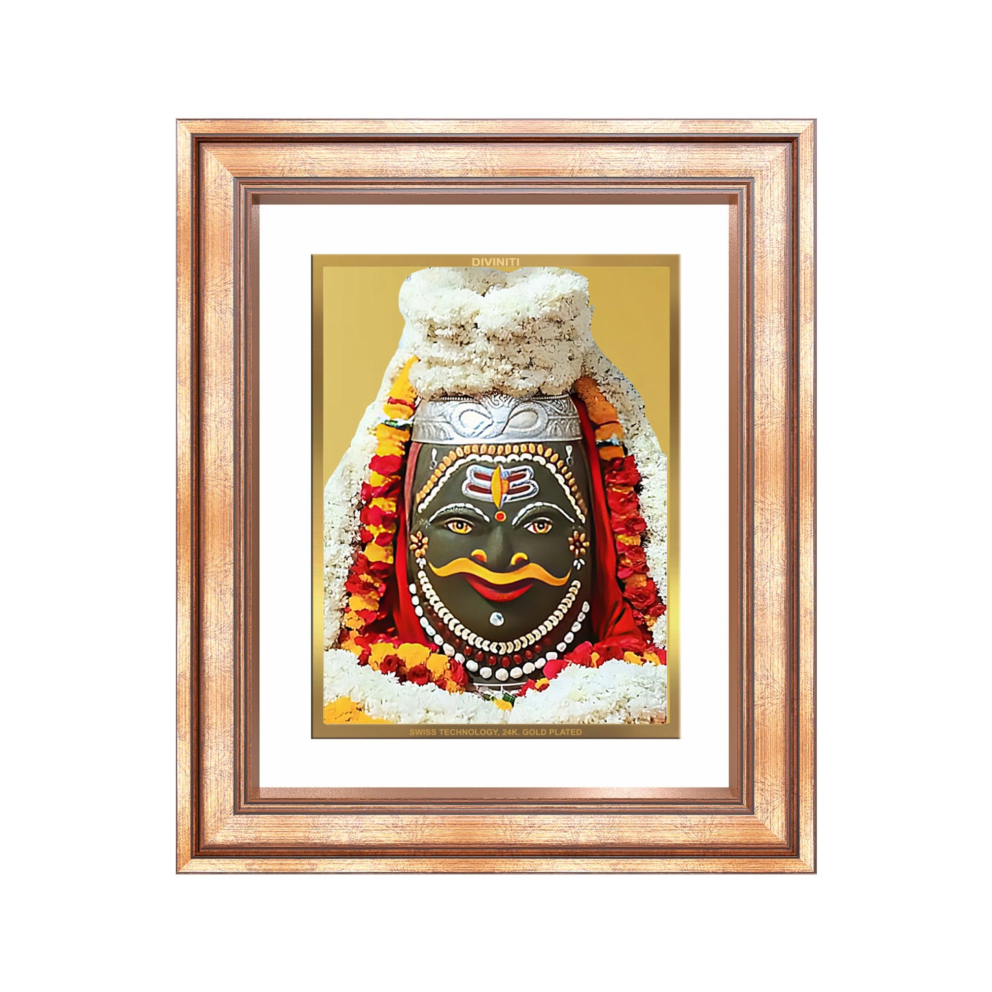 Diviniti 24K Gold Plated Mahakaleshwar (Classic) Divine Wall Frame for Home Mandir & Office Decor | Luxury Spiritual Gift