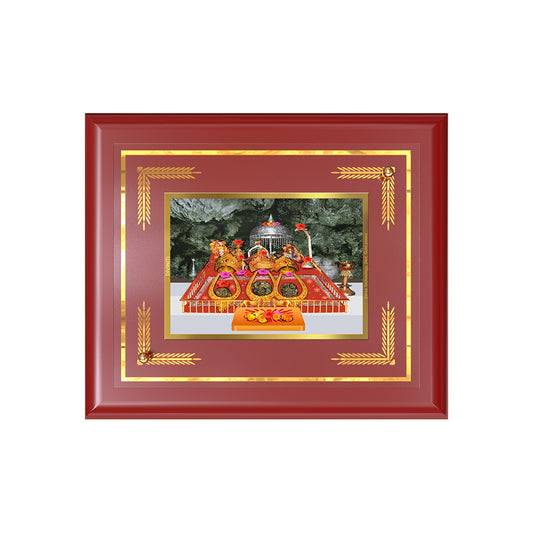 Diviniti 24K Gold Plated Mata Ka Darbar Wall & Tabletop Photo Frame | Divine Blessings, Strength & Spiritual Harmony