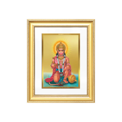 Diviniti 24K Gold Plated Ashirwad Hanuman (Classic) Divine Wall Frame for Home Mandir & Office Decor | Luxury Spiritual Gift