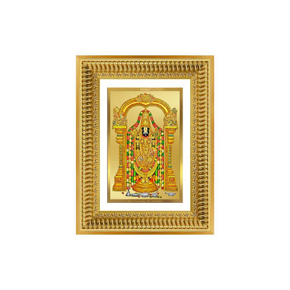 Diviniti 24K Gold Plated Tirupati Balaji Divine Wall Frame for Home Mandir & Office Decor | Luxury Spiritual Gift