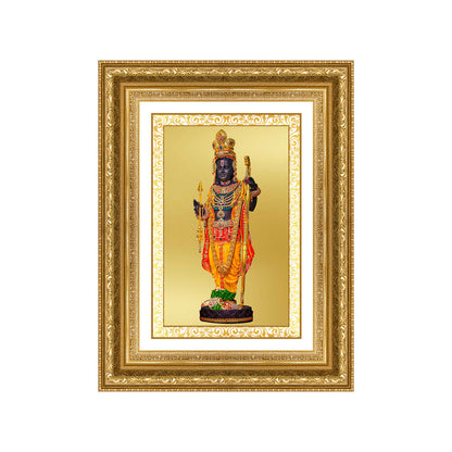 Diviniti 24K Gold Plated Ram Lalla With Arch (Classic) Divine Wall Frame for Home Mandir & Office Decor | Luxury Spiritual Gift