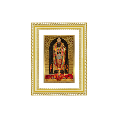 Diviniti 24K Gold Plated Ram Lalla (Classic) Divine Wall Frame for Home Mandir & Office Decor | Luxury Spiritual Gift