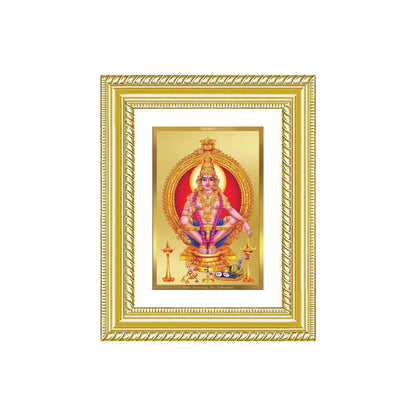 Diviniti 24K Gold Plated Ayyappan Divine Wall and Table Top Frame for Home Mandir & Office Decor | Luxury Spiritual Gift