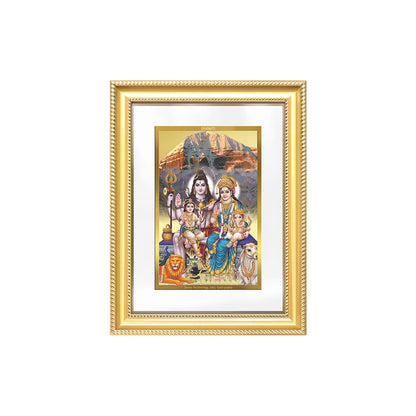 Diviniti 24K Gold Plated Shiv Parivar (Classic) Divine Wall Frame for Home Mandir & Office Decor | Luxury Spiritual Gift