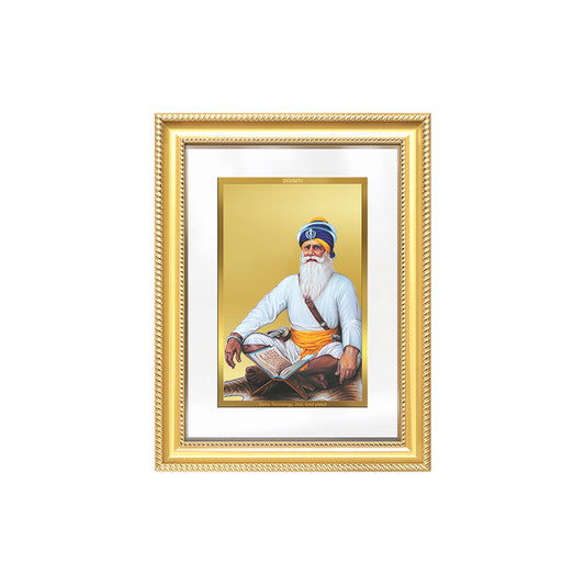 Diviniti 24K Gold Plated Baba Deep Singh Sacred Sikh Wall Frame for Home Decor & Office Ambiance | Premium Spiritual Gift