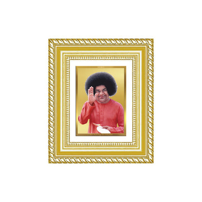 Diviniti 24K Gold Plated Satya Sai Baba Divine Table Top Frame for Home Mandir & Office Decor | Luxury Spiritual Gift