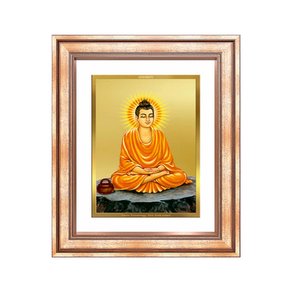 Diviniti 24K Gold Plated Buddha (Classic) Divine Wall Frame for Home Mandir & Office Decor | Luxury Spiritual Gift