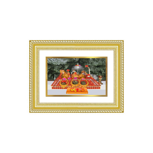 Diviniti 24K Gold Plated Mata Ka Darbar (Classic) Divine Wall Frame for Home Mandir & Office Decor | Luxury Spiritual Gift