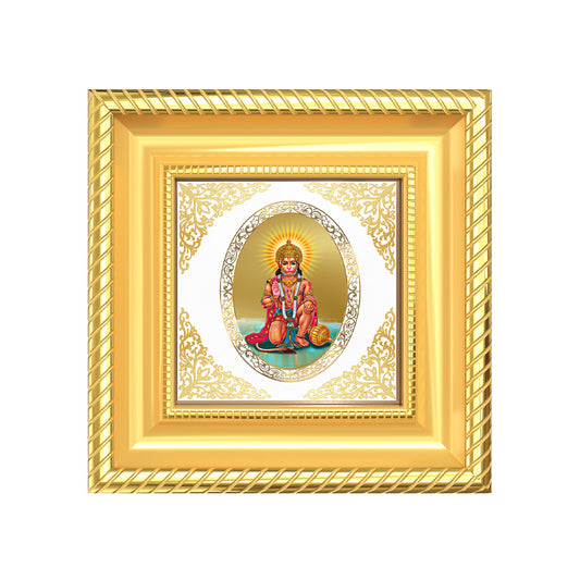 Lord Hanuman | Divine Bajrangbali Royal Tabletop Photo Frame in 24K Gold Plated Foil