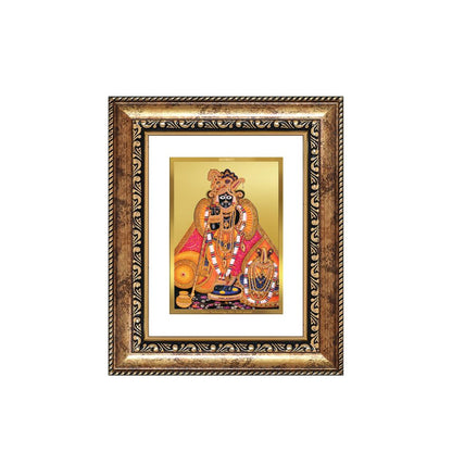 Diviniti 24K Gold Plated Banke Bihari Ji Divine Table Top Frame for Home Mandir & Office Decor | Luxury Spiritual Gift