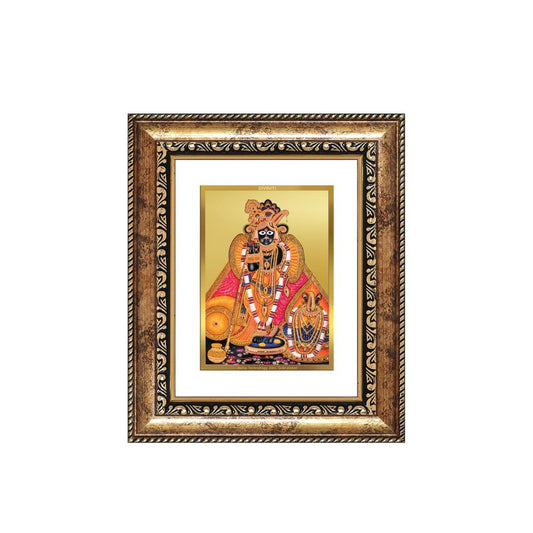 Diviniti 24K Gold Plated Banke Bihari Ji Divine Table Top Frame for Home Mandir & Office Decor | Luxury Spiritual Gift